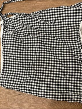 GAP Black and White Gingham wrap skirt